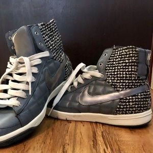 Unique Blue/Gray/Silver Nike High Tops